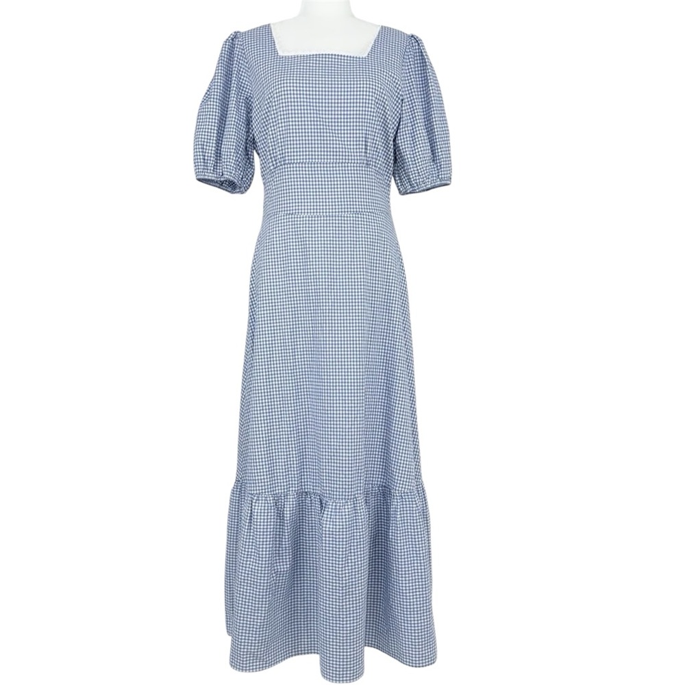Ivy City Co Hannah Dress in Blue Gingham - Picture 2 of 5
